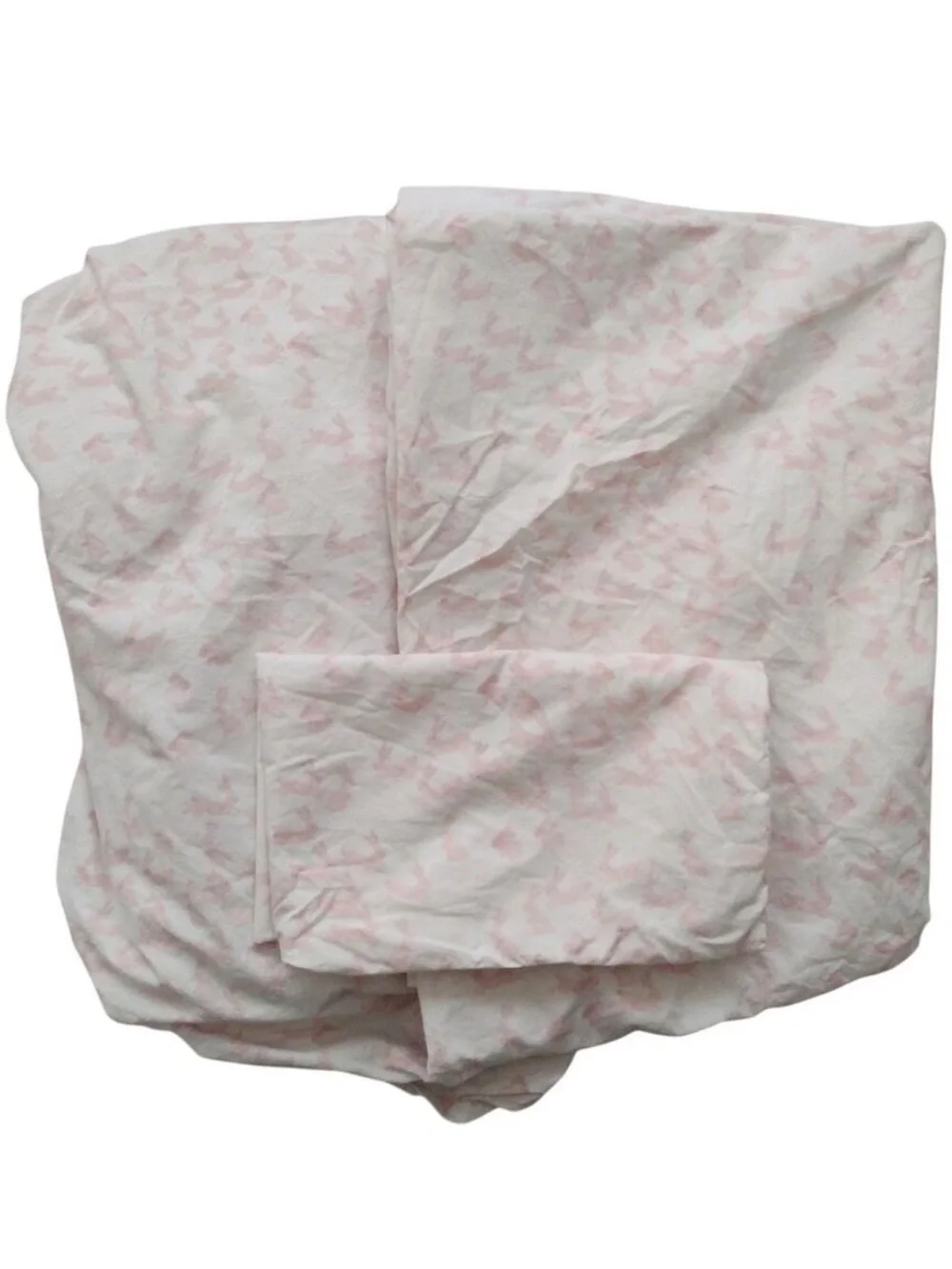 2 Pottery Barn Kids Pink Watercolor Bunny Organic Crib Fitted Sheets +pillowcase